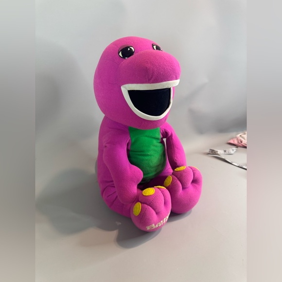 1992 Playskool Barney The Talking Purple Dinosaur Vintage Plush It Works Tested - Picture 1 of 10